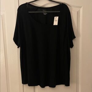 Black Scoop Neck Women's Top by Lane Bryant 
NWT Size 22/24